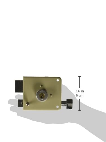 Lock 15CS Cerradura de sobreponer función instala fácil, izquierda, llave de puntos, blíster