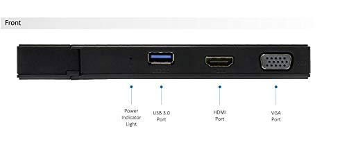 VisionTek VT100 Universal USB 3.0 Portable Dock (HDMI, VGA, Ethernet, SD/microSD and USB 3.0 Port for PC, MAC, & Chrome OS) - 901200