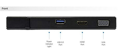 VisionTek VT100 Universal USB 3.0 Portable Dock (HDMI, VGA, Ethernet, SD/microSD and USB 3.0 Port for PC, MAC, & Chrome OS) - 901200