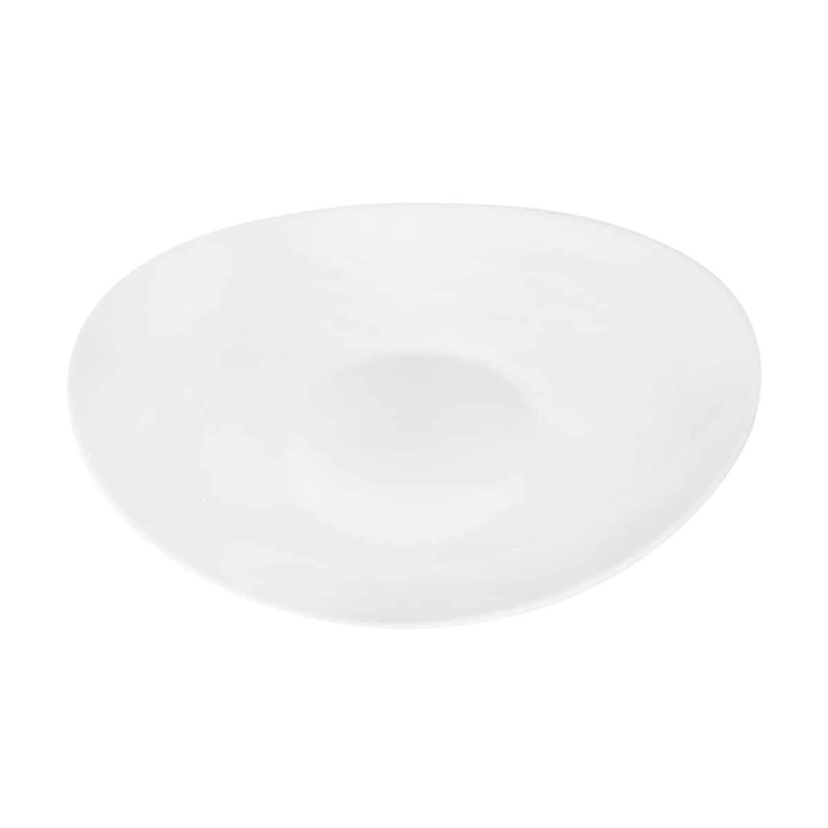 Trilogy | Set de 4 Platos Hondos o Bowls para Sopa, Elegante y Moderno con Diseño Ovalado, Vidrio Opal Templado Ultra Resistente, Colección Greco, Blanco, 23 * 20 cm, Hecho en Italia