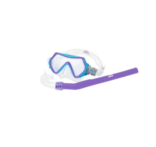 Voit Set Acuatico Kit de Snorkel para niños 2 en 1 Gafas de Buceo panoramicas de Vidrio Templado y Tubo de Buceo para Entrenamiento - Junior