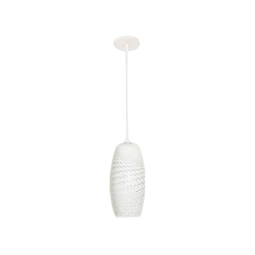 MAXXI MX-CL7002-1 Candil Decorativo Techo, Pantalla Vidrio Soplado, color Blanco
