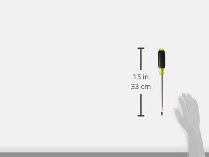 Urrea 9408 Destornillador con mango cushion grip, punta plana barra redonda 3/8" x 8"