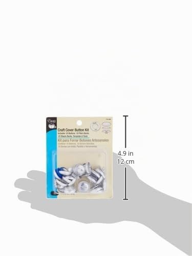 Dritz Kit de Botones de Cubierta para Manualidades 114-30 con Herramientas, tamaño 30-3/4 Pulgadas, 18 Juegos