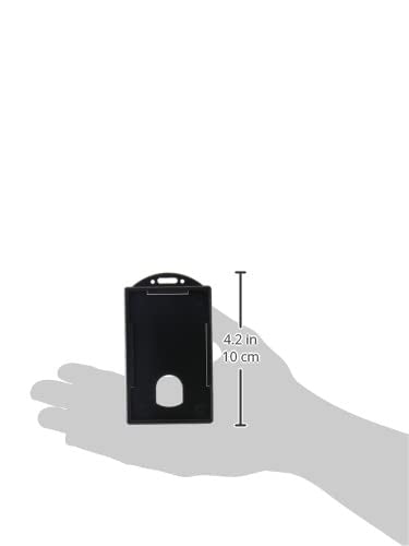 Advantus soporte para tarjeta de identificación, Horizontal, Con Capacidad Para hasta 3 - 3/8 x2 - 1/8"" tarjeta, 25 por paquete, color negro (75656), Vertical"