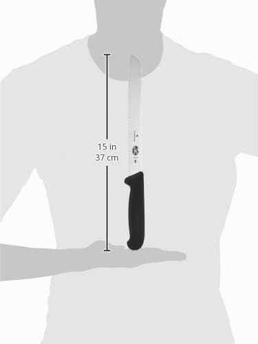 Victorinox Fibrox Pro - Cuchillo para pan, 20 cm, Negro, 8" Bread, 1