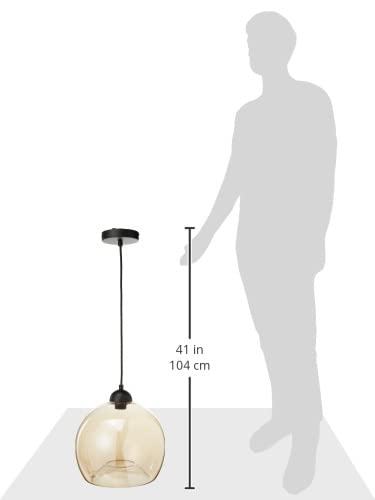 Tecnolite Lampara Colgante Cristal Ambar 20W 100V 60CTL8172MVCA, Grande