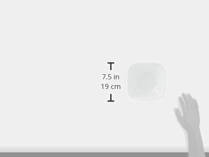 Corelle Vitrelle - tazón para servir de 1 cuarto de galón, tazón grande, vidrio de triple capa, resistente a grietas y astillas, bandejas cuadradas para servir, 7.75 pulgadas de ancho x 2.25 pulgadas
