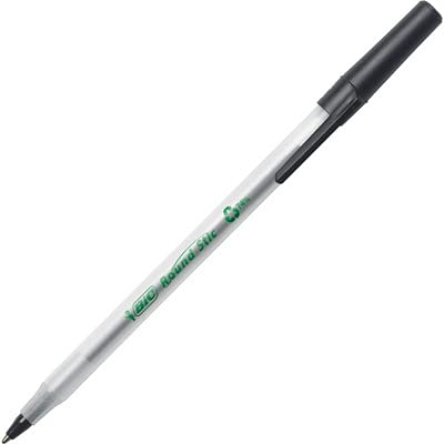 BIC vidrio Xtra Smooth - Bolígrafo de punta redonda (1,0 mm, caja de 24 unidades), color negro, Negro, 50 unidades