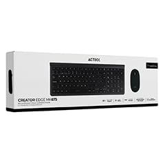 ACTECK Combo Multidispositivo 2 en 1 Creator Inspire Edge MK675 / Teclado + Mouse 2.4Ghz+BT Ultra Delgado + 2xBat AAA Incluida Grafito Elite Series