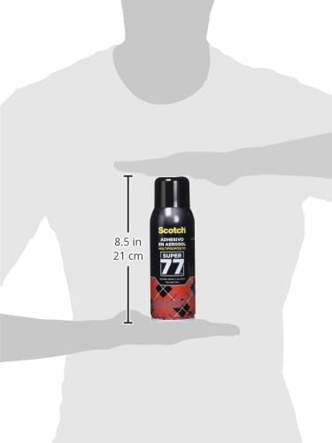 SCOTCH 3M Super 77 Adhesivo en Aerosol Multipropósito 1 pieza | Ideal para proyectos creativos y reparaciones ligeras, Adhesivo permanente, Secado rápido, Compatible con diversos materiales