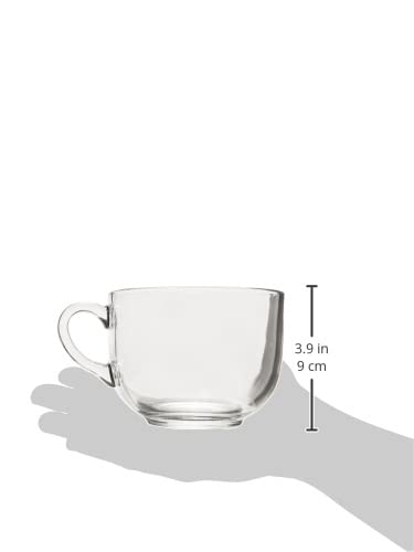 Borgonovo Jombo - Taza Grande De Vidrio Para Café 700 ml Taza Transparente Cristal Restaurantes, Fiestas, Café Tazón Cafetero