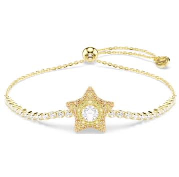Pulsera Sublima, Talla redonda, Estrella, Lilas, Acabado en oro de 18 quilates