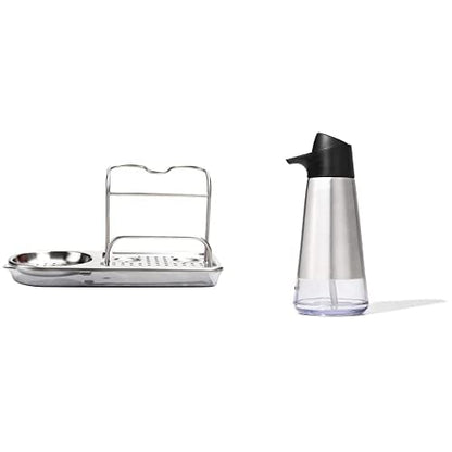 Oxo 1068659 sink baskets trays Stainless steel, Stainless steel, 228.6 + OXO Easy Press Stainless Steel Soap Dispenser