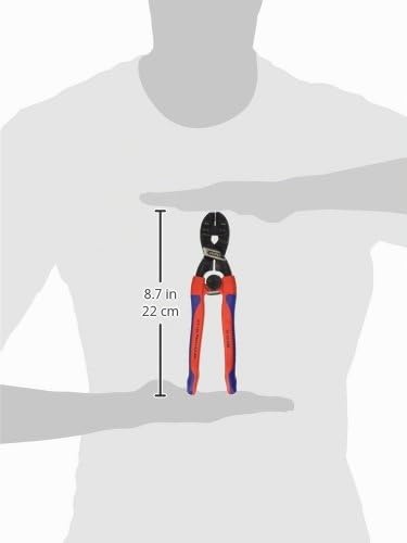Knipex 71 32 200 SB Cortador con muesca CoBolt, color Negro, 200 mm