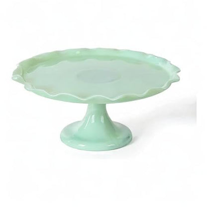 Martha Stewart Highbrook - Soporte de Vidrio de jadeíta Hecho a Mano para Tartas (28 cm)