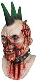 Billy Punk, Máscara de Zombie Punk Rock Sangriento, Disfraz de Zombi de Miedo ideal Para Halloween y Fiestas de Disfraces