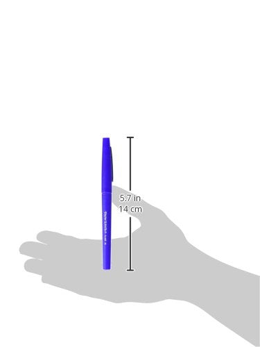Paper Mate Flair - Marcadores de punta de fieltro, Punta media, Azul, Paquete de 12 unidades