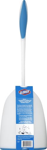 Clorox - Escobilla y émbolos para Inodoro, Blanco, Toilet Brush with Base, 1