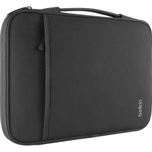 Belkin B2B064-C00 Sleeve(13 inch sleeve) for 12-Inch Laptops and Chromebook, Compatible with iPad Pro and Most 12-Inch Laptops / Notebooks (Black)