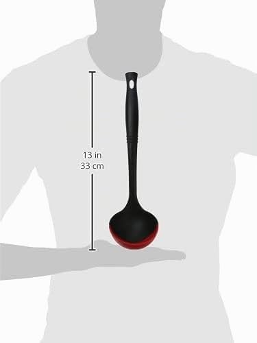 Le Creuset VE300-59 Revolution - Cucharón , color Marsella, cucharón bi-material, Cerise (Cherry Red), Cerise (Cherry Red), 1
