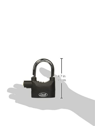 Lock CASO70 Candado con alarma de doble cerrojo 70 mm, llave de puntos