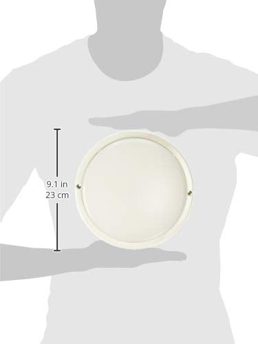 Tecnolite Lámpara Plafón LED de Techo Zona Costera 9PTLLEDC40MVB, 9 W, Luz Blanca Neutra, IP65, IK08, No Atenuable, Blanco