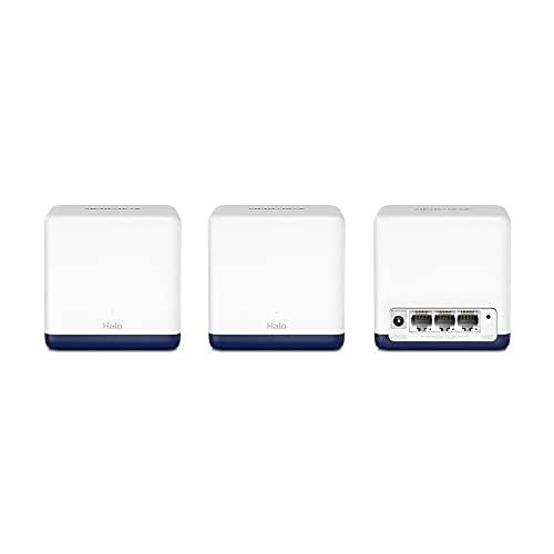 MERCUSYS TP-Link WiFi Mesh, Sistema WiFi de Malla para Todo el Hogar, AC1900, hasta 1300Mbps en 5GHz, Controles Parentales, Halo H50G(3-Pack)