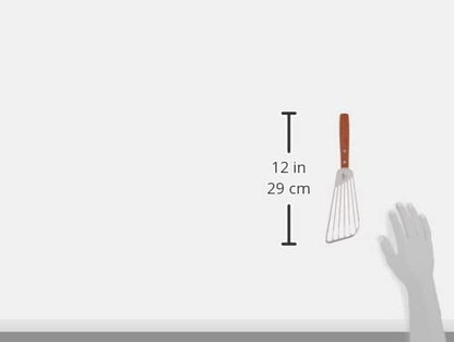 Winco FST-6 Espátula para Pescado 16.5 CM | 16.5 cm, mango de madera, acero inoxidable