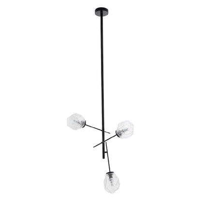 Tecnolite Lampara Colgante Aluminio Negro/Cristal Transparente 18W 100V 180CTL8613MVCT, Grande