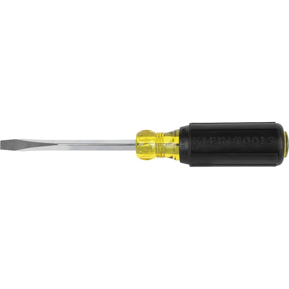 Klein Tools 600-4 Desarmador Punta Plana de 1/4" x 4" Barra cuadrada