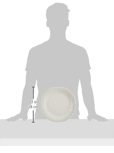 Lenox French Perle Tidbit Plato, Puesto de mesa de 4 piezas, Off - Blanca