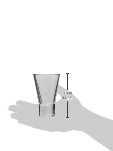 Borgonovo Indro Juego de 6 Tequileros de Vidrio, Cristal, 42 ml