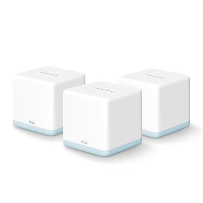MERCUSYS Halo Mesh, Sistema WiFi Mesh para tu hogar, Doble Banda AC1200, 10/100Mbps Puertos, Cobertura de hasta 3,500 Pies Cuadrados y Más de 100 Dispositivos. Halo H30(3-Pack)