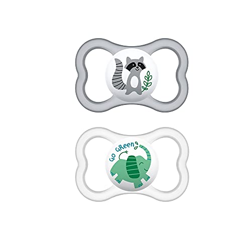 MAM Air - Chupón de bebé, para piel sensible, estuche esterilizador, paquete de 2, más de 16 meses, unisex