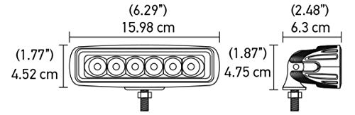 HELLA Mini Barra LED de 6 LED 357203011, 12-24 V, Negra