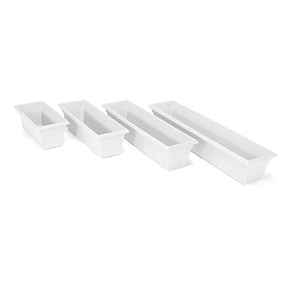 Countryside Flower Box Planter, White, 18-Inch