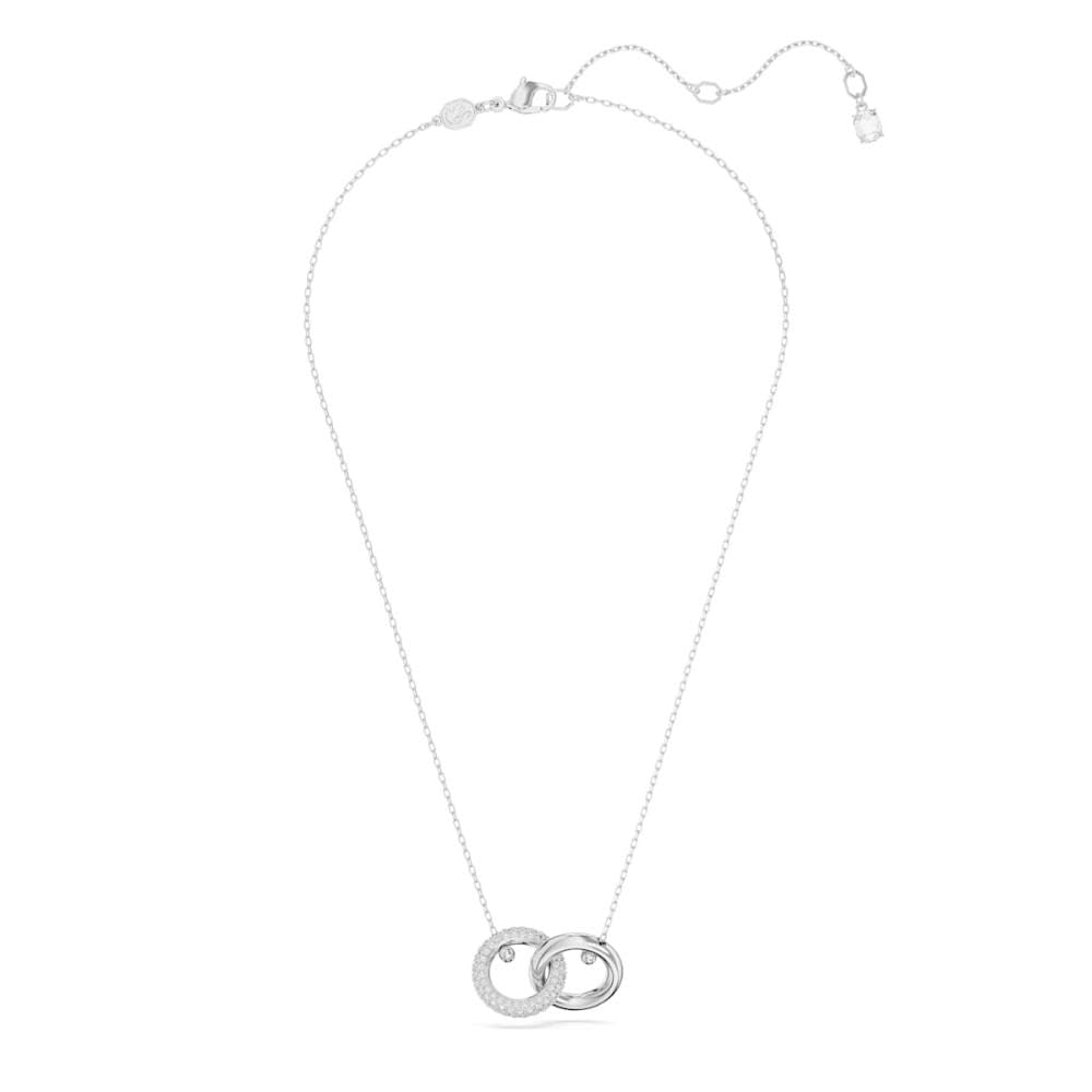 SWAROVSKI Dextera - Collar con colgante con lazo entrelazado y cristales transparentes