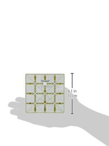 Omnigrid - Regla de Acolchado de Rejilla Cuadrada Transparente | Corta tela de 4 pulgadas, suministros de costura y acolchado