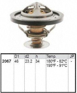 MotoRad 2067-195 Termostato de Refrigerante del Motor Compatible con Chevy Malibu 97–06 Equinox 05–09 Impala 00–05 Venture 97-05 Lumina 90-01 Buick Century 87–05 Rendezvous 02–07 Terraza 05-06
