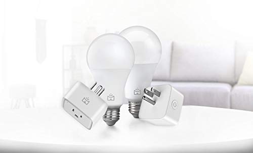 Kit Casa Eficiente Inteligente Inalambrica Con Focos y Enchufes Wifi Compatible con Alexa y Google Assistant, Blanco