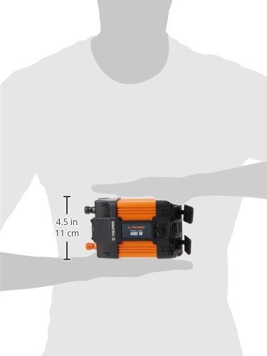 TRUPER Inversor de Corriente 400 W con Adaptador de Caimán, Naranja, INCO-400