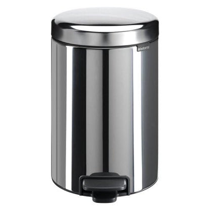 Brabantia - Bote de basura con cubeta interior de plástico, acero brillante, 7 galones
