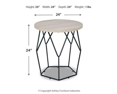 Signature Design by Ashley Waylowe - Mesa Redonda con Acabado en café Claro/Negro