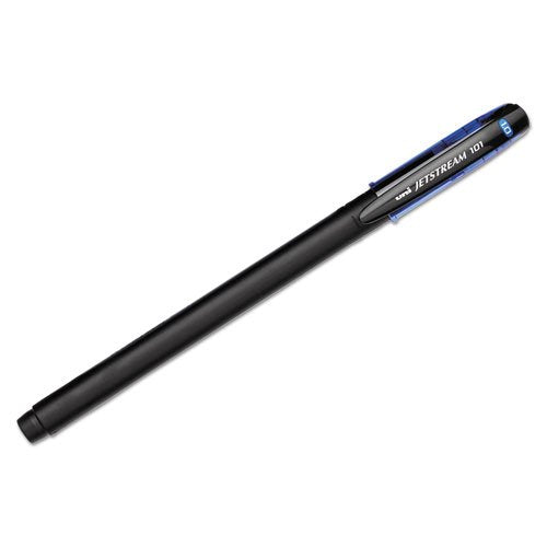 Uni-Ball Jetstream 101 Ball Point Pens, Bold Point, Blue Ink, 12 Pack