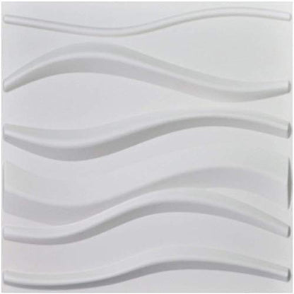 Art3d - Panel decorativo de pared ondulado 3D, paquete de 12 azulejos de 32 pies cuadrados (fibra vegetal)