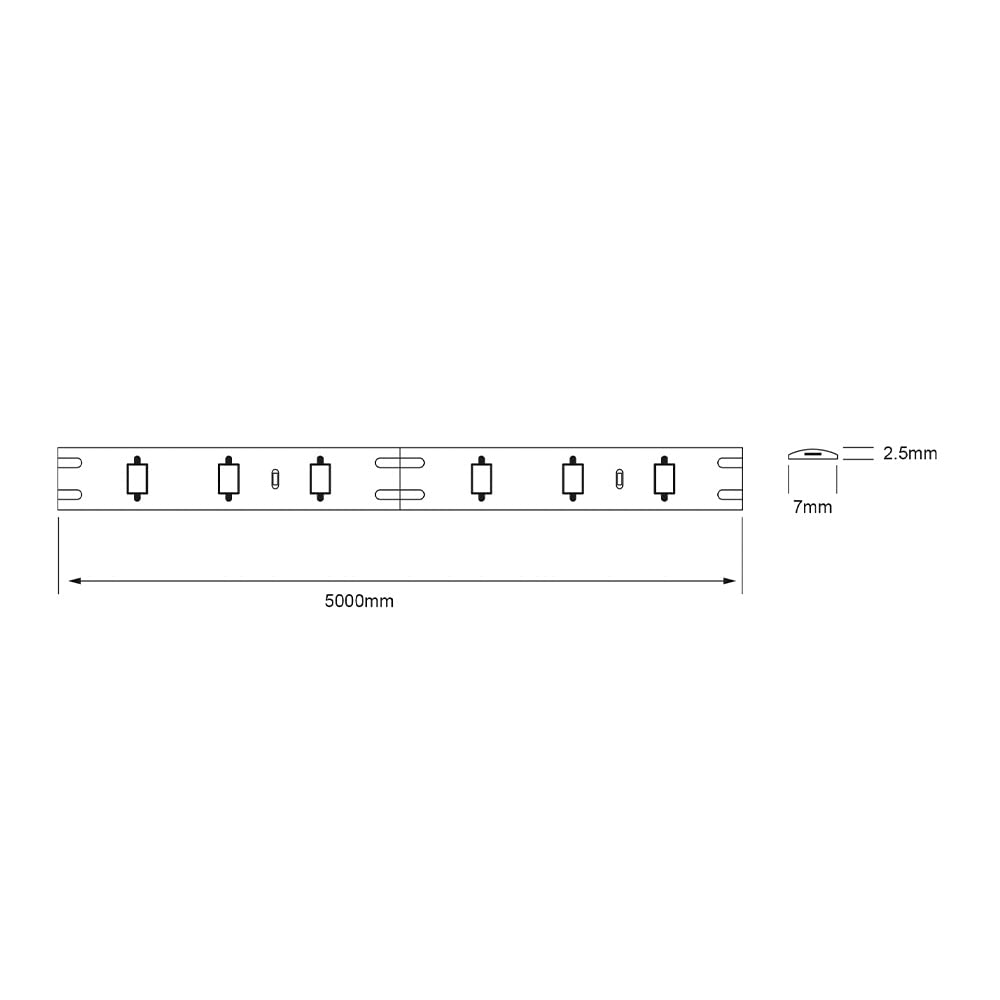 Tecnolite Tira LED Luz de Día 5 Metros 12W - Plug and Play, Uso en Interiores, No atenuable, 1 Pieza