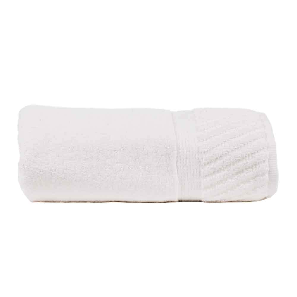 KALTEX HOME, Toalla Medio Baño 100% Algodón, Color Blanco, Toalla Tassara.