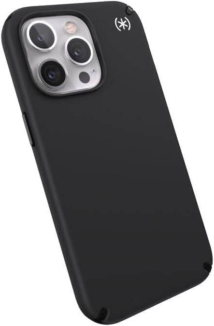 Speck Presidio2 Pro Funda Compatible con iPhone 14/13, Protección Caídas 4m, Bisel Elevado, Protección Antimicrobiana - Negro/Blanco