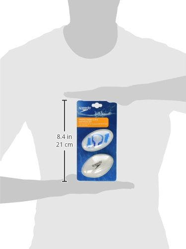 Speedo Set Ear Plugs Nose Clip, Blue, Pequeño